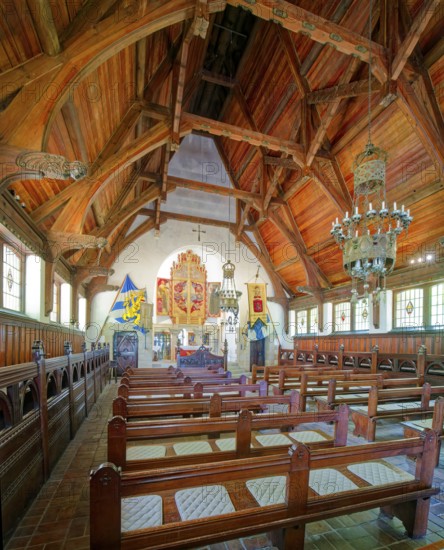Gustav Adolf Chapel, interior photo, Lützen Museum 1632 to commemorate the Battle of Lützen and the