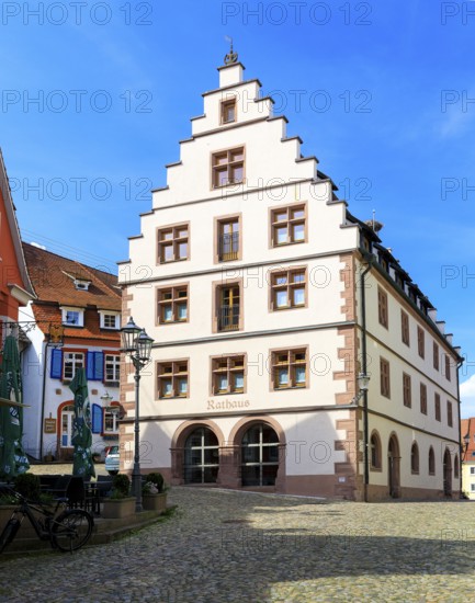 Town hall with stepped gable on the market square, Endingen am Kaiserstuhl, Baden-Württemberg,