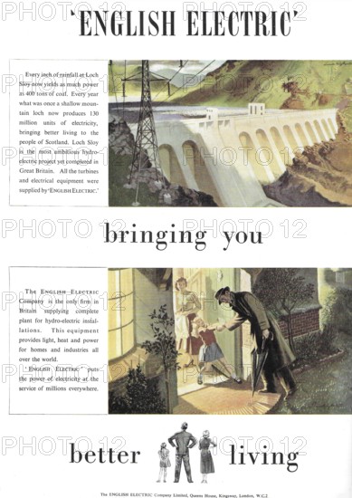 English Electric HEP hydro-electricity power energy advert advertising in Country Life magazine UK