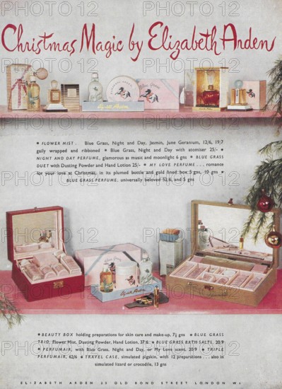 Elizabeth Arden christmas magic advert advertising in Country Life magazine UK 1951