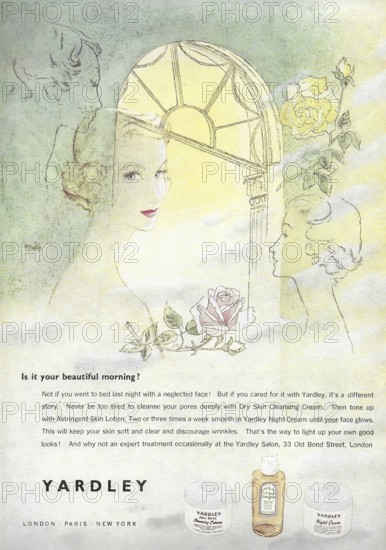 Yardley cream advert advertising in Country Life magazine UK 1951