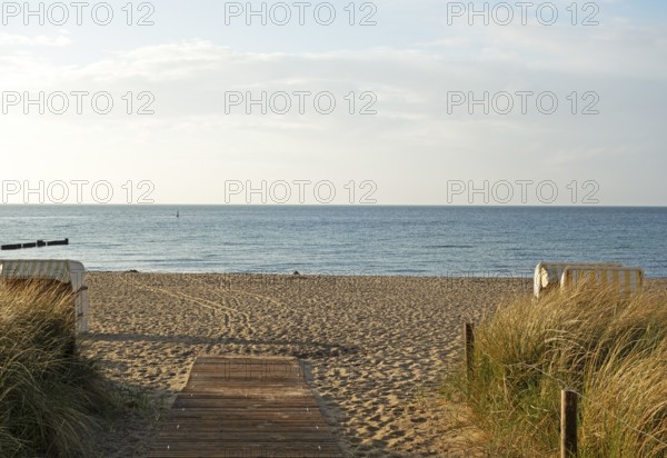 Beach access 14, beach chairs, beach, Baltic Sea, Baltic Sea resort, Kühlungsborn, Rostock