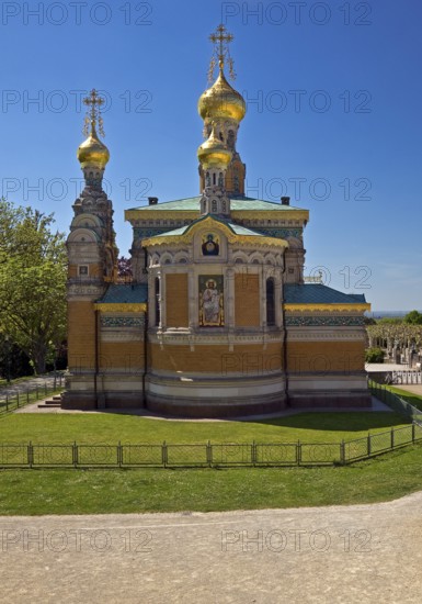 Russian Chapel, church built on imported Russian earth by Léon N. Benois, Mathildenhöhe, Darmstadt,