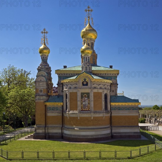 Russian Chapel, church built on imported Russian earth by Léon N. Benois, Mathildenhöhe, Darmstadt,