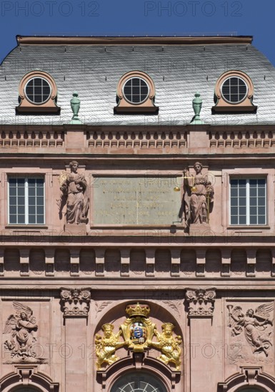 Darmstadt Residential Palace, main portal of the new building by Louis Rémy de la Fosse, Darmstadt,