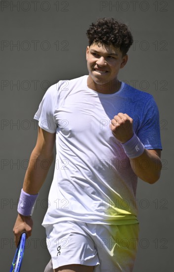 Ben Shelton USA Cheering Emotion Gesture Gesture Tennis, ATP 250, BOSS Open 2025, Stuttgart,