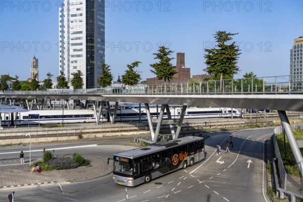 The Moreelsebrug, pedestrian and cyclist bridge over the tracks of Utrecht Centraal, Central