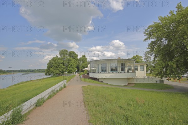 Restaurant Kornhaus an der Elbe im Bauhaus, Dessau, Dessau-Roßlau, Saxony-Anhalt, Germany