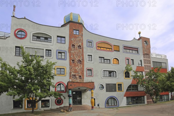 Luther-Melanchthon-Gymnasium, Hundertwasser School, Hundertwasser House, Luther city Wittenberg,