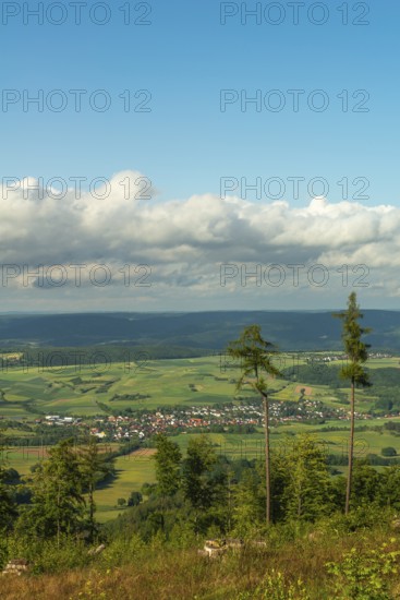 GEO nature park Park Frau Holle Land am Meissner, view from the coal road into the Berka valley,