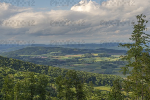 GEO nature park Park Frau Holle Land am Meissner, view from the coal road into the Berka valley,