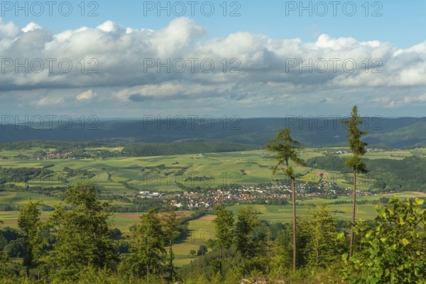 GEO nature park Park Frau Holle Land am Meissner, view from the coal road into the Berka valley,