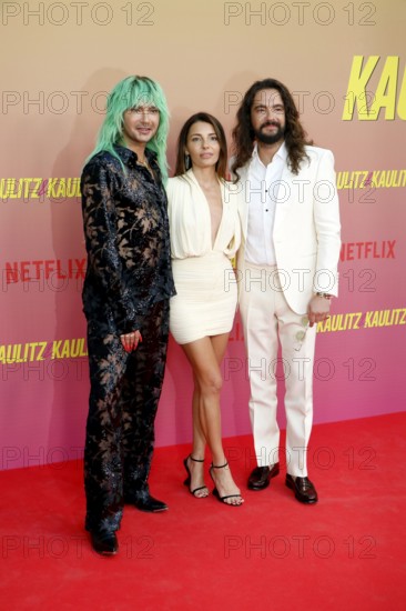 Bill Kaulitz, Sara Alviti and Tom Kaulitz at the special screening of Kaulitz & Kaulitz S2 at the
