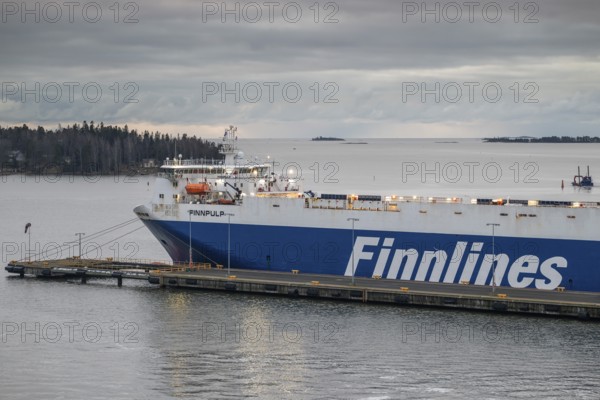 Finnlines ferry Finnpulp, sails on the Kiel Ust-Luga ferry line, Helsinki, Finland