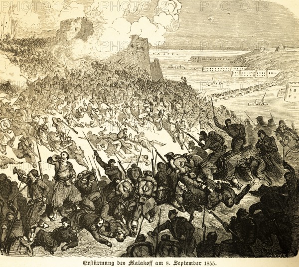 Storming of Malakoff on September 8, 1855, Battle of Malakov, fortifications on Malakov Hill,