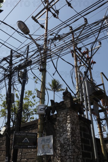 Power, Internet, data lines, Kuta, Bali, Indonesia