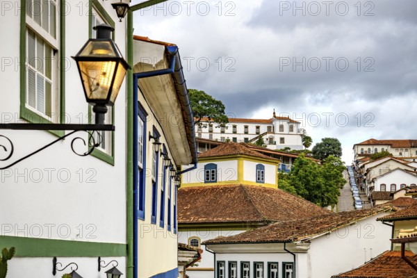 Slope, streets and buildings in the historic city of Ouro Preto in Minas Gerais, Ouro Preto, Minas
