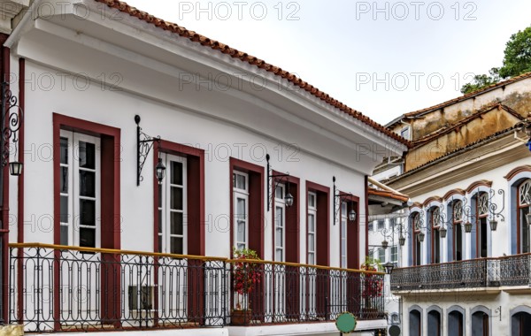 Old streets and buildings in the historic city of Ouro Preto in Minas Gerais, Ouro Preto, Minas
