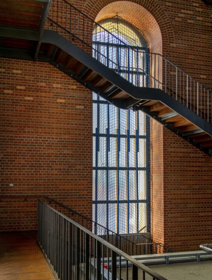 Staircase in the restored and reopened garrison church on Breiten Straße, Potsdam, Brandenburg,
