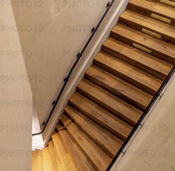 Staircase in the restored and reopened garrison church on Breiten Straße, Potsdam, Brandenburg,