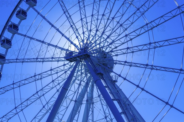The Montreal Observation Ferris Wheel or La Grande Roue de Montreal amusement ride, Old Port of