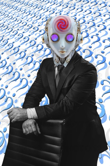 Icon photo, human robot, critical cyber future, security DNA transfer, ethos and robot, ChatGBT,