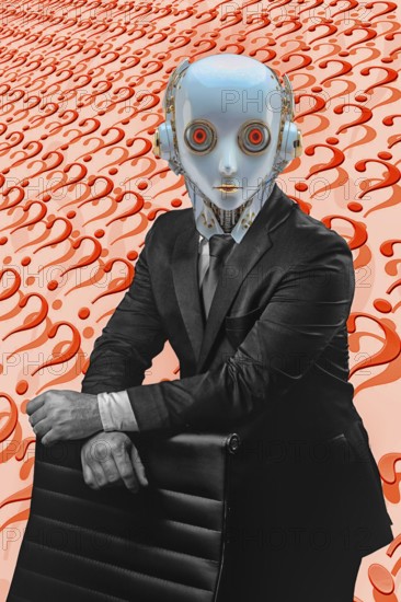Icon photo, human robot, questionable cyber future, security DNA transfer, ethos and robots,