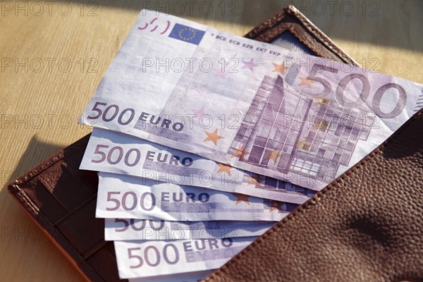 Banknotes, euro, five hundred, wallet, finances, pay, Germany