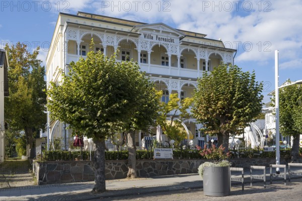 Villa Fernsicht, Bäderarchitektur, Wilhelmstraße, Sellin, Baltic resort, Rügen Island,