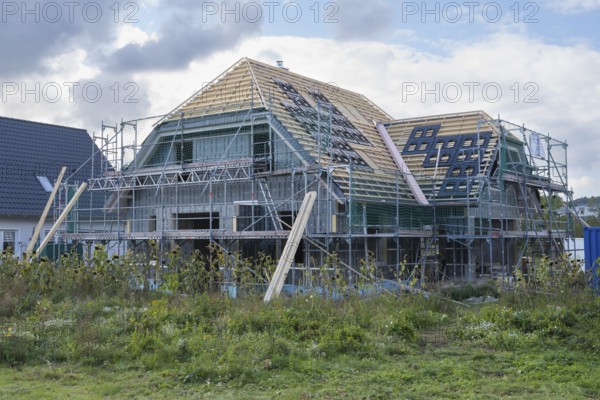 Equipped residential building, shell with roof truss, new development area, Sellin, Baltic resort,