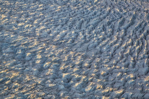 Aerial view of Ice sheet in Greenland, Arctic landscape, frozen wilderness, glaciers and
