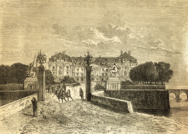 Brühl Castle, Augustusburg Castle, 18th century, east façade, UNESCO World Heritage Site, summer