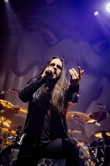 Mikael Sehlin, singer of Amaranthe, live on Arcane Dimensions Tour 2026 at Munich's Zenith on 17.01