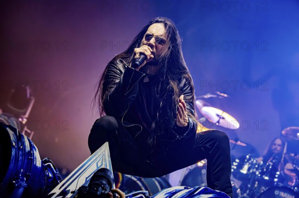 Mikael Sehlin, singer of Amaranthe, live on Arcane Dimensions Tour 2026 at Munich's Zenith on 17.01