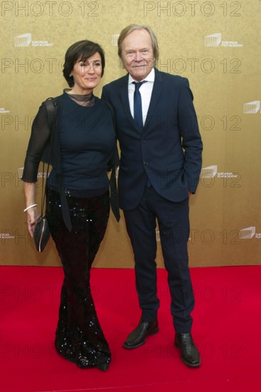 Sandra Maischberger with man Jan Kerhart, EUROPEAN FILM AWARDS Berlin 2026, photo call at the House