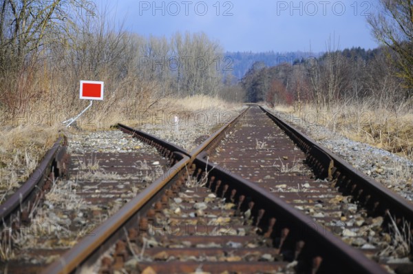 Stopping a disused railway line in Bavaria, Germany