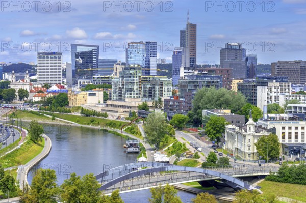 Artery building complex and Europa Tower, Europos bokštas, skyscrapers in the Vilnius Central