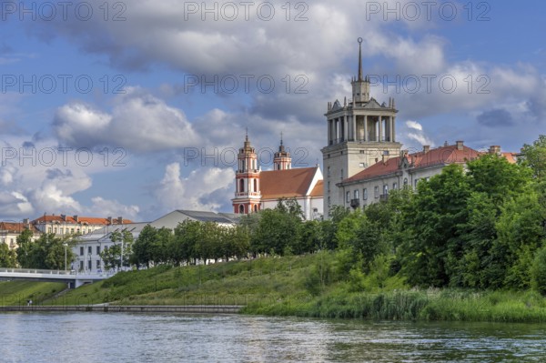 Church of Saints Philip and James and House of Scientists near the Lukišk? s Square in the Old Town