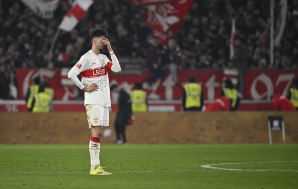 Atakan Karazor VfB Stuttgart (16) disappointed MHPArena, MHP Arena Stuttgart, Baden-Württemberg,