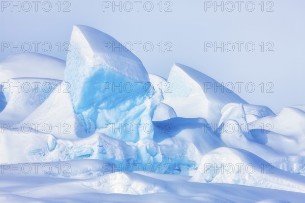 Iceberg in Sermilik Fjord in winter, East Greenland, Arctic, Greenland, geographically part of