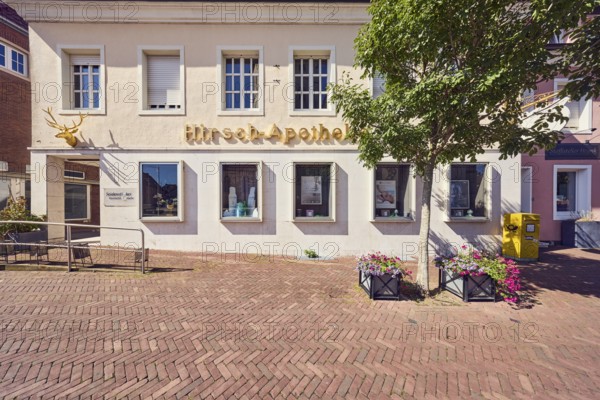 Deer-Apotheke, historic pharmacy, Seidensticker cosmetics studio, building, general architecture,