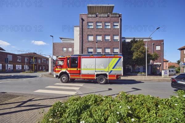 Fire truck, fire department city of Borken, general architecture, commercial building, modern