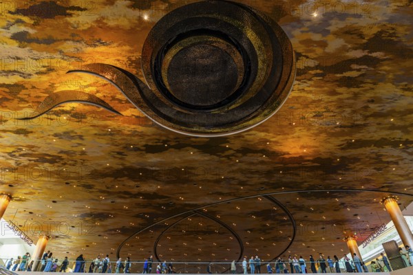 The ceiling outlet for the artificial waterfall, Magic Waterfall, Iconsiam Shopping Center,