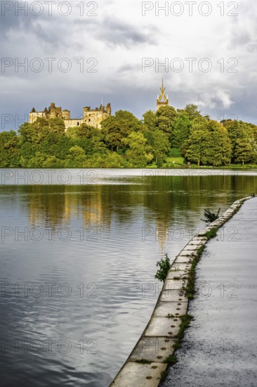 Linlithgow Palace, Linlithgow Loch, West Lothian, Scotland, United Kingdom