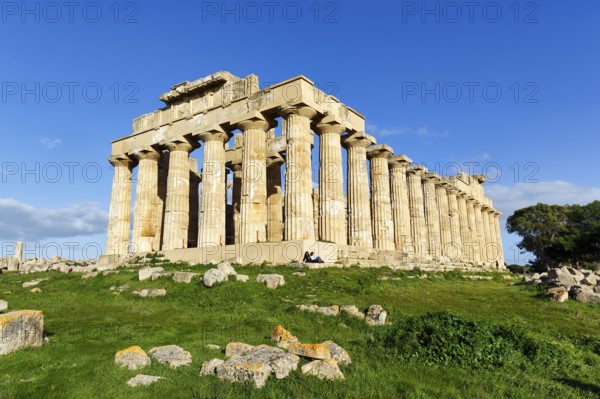 Temple E, Temple of Hera in the ancient Greek city of Selinunte, acropolis, Doric style,