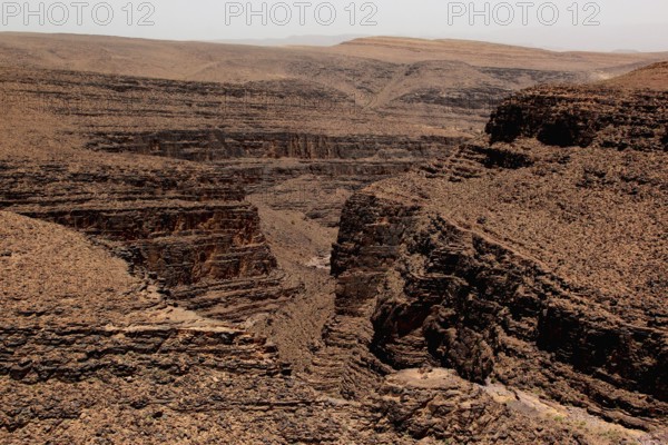 Breathtaking view from the Tizi n'Tinififft Pass into the rugged Drâa Valley, Tizi n'Tinififft,