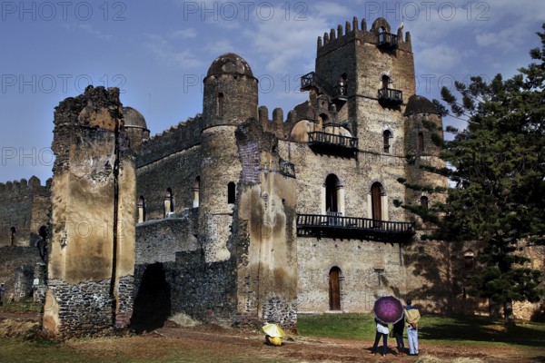 Impressive castle with towers and historic charm in Gondar, Gondar, Amhara, Ethiopia