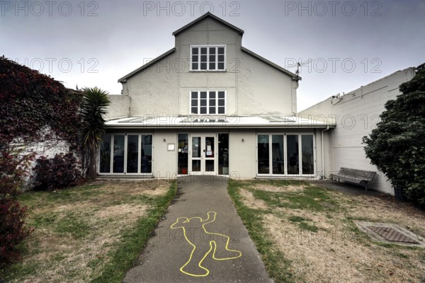 Former prison, now accommodation, with template on the way in Christchurch, Christchurch,