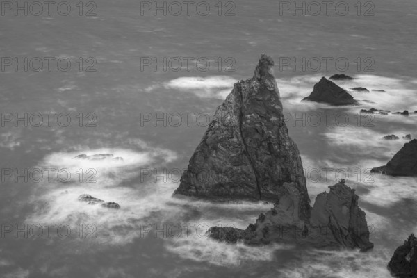 Rock formations in the Atlantic Ocean, volcanic peninsula, Ponta de São Lourenço, Ponta de Sao