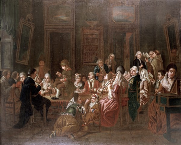 Mesmerische Therapie (Animalischer Magnetismus), umstrittene Heilmethode des 18. Jahrhunderts,